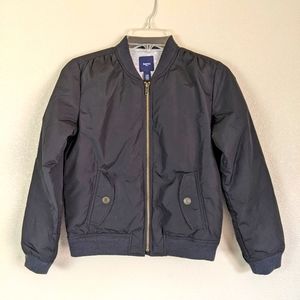 Gap Kids Girls Bomber Jacket Black size XXL 13 yrs